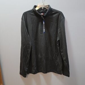 32 Degrees Charcoal/ Dark HEATHER GRAY Quarter-Zip LS Shirt Large NWT